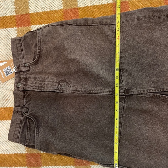 NWT Reformation Tazz Denim Skirt Espresso Brown Size 26 - Picture 7 of 9